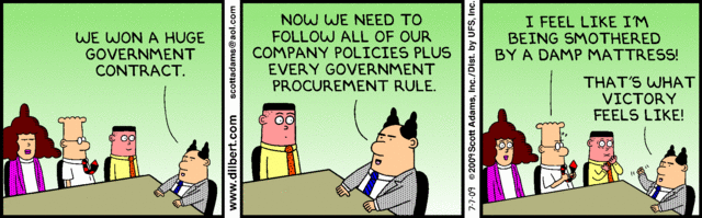 Government Contracting Dilbert Comic
